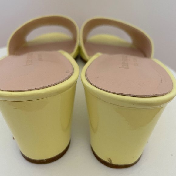 Kate Spade Willon Slip On Wedges Sandals Lemon Sorbet Size 9 - Picture 4 of 7